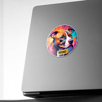 Personalized Breed Graphic Sticker - Pitbull 1
