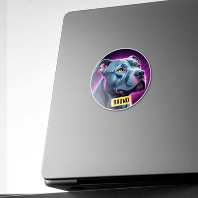 Personalized Breed Graphic Sticker - Pitbull 2