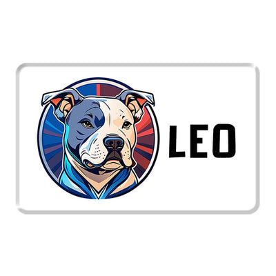 Personalized Pet Breed Fridge Magnet - Pitbull - Retro