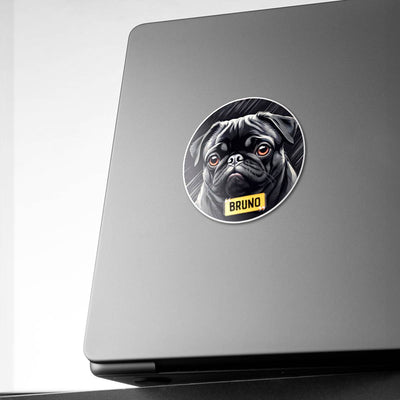 Personalized Breed Graphic Sticker - Pug