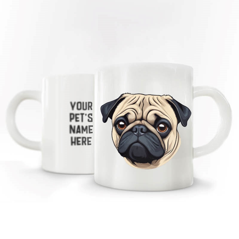 Personalized Pet Breed Coffee MUG - Graphical with Name