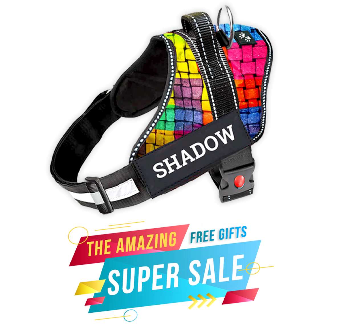 Personalized Dog Harness - RAINBOW BLISS