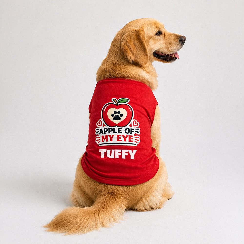Personalized Pet Vest/Sando/T-Shirt - RED