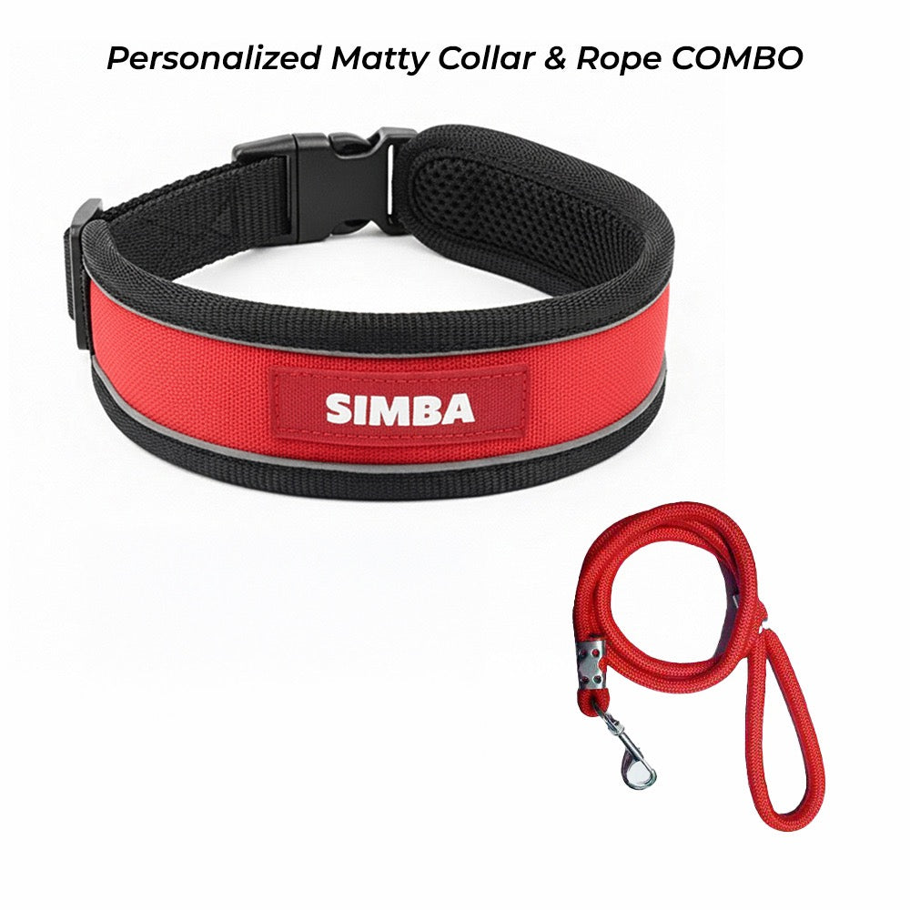 Personalized Matty Collar - RED