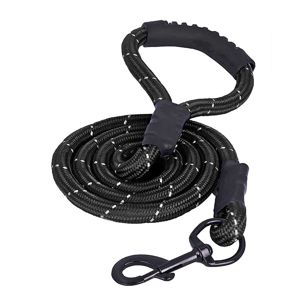 Strong Dog Rope 5 Feet - BLACK REFLECTIVE (18 MM) with Grip – Indihopshop