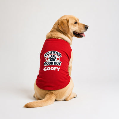 Personalized Pet Vest/Sando/T-Shirt - RED