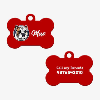 Personalized Pet ID Tag - Bulldog