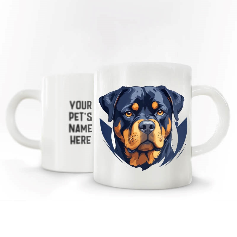 Personalized Pet Breed Coffee MUG - Graphical with Name