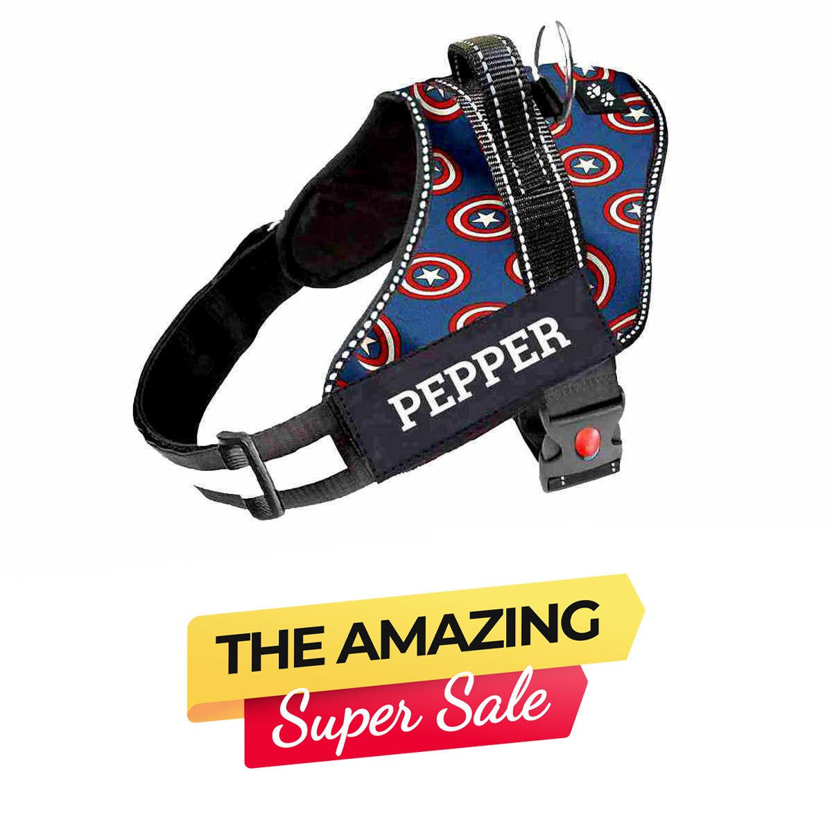 Personalized Dog Harness -SUPER HERO