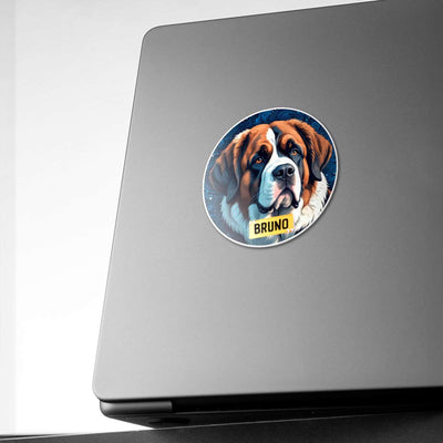 Personalized Breed Graphic Sticker - Saint Bernard