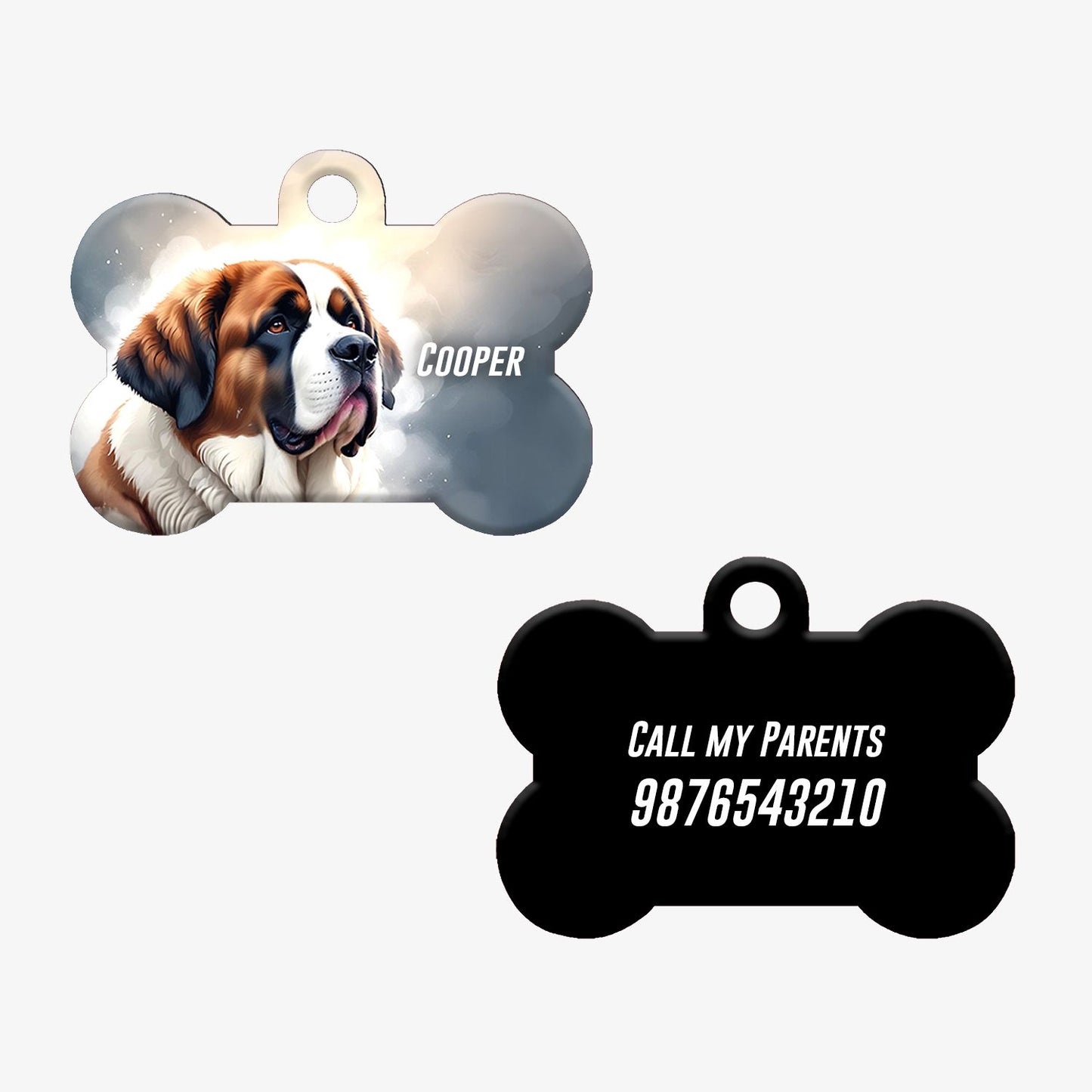 Personalized Pet ID Tag - Saint Bernard