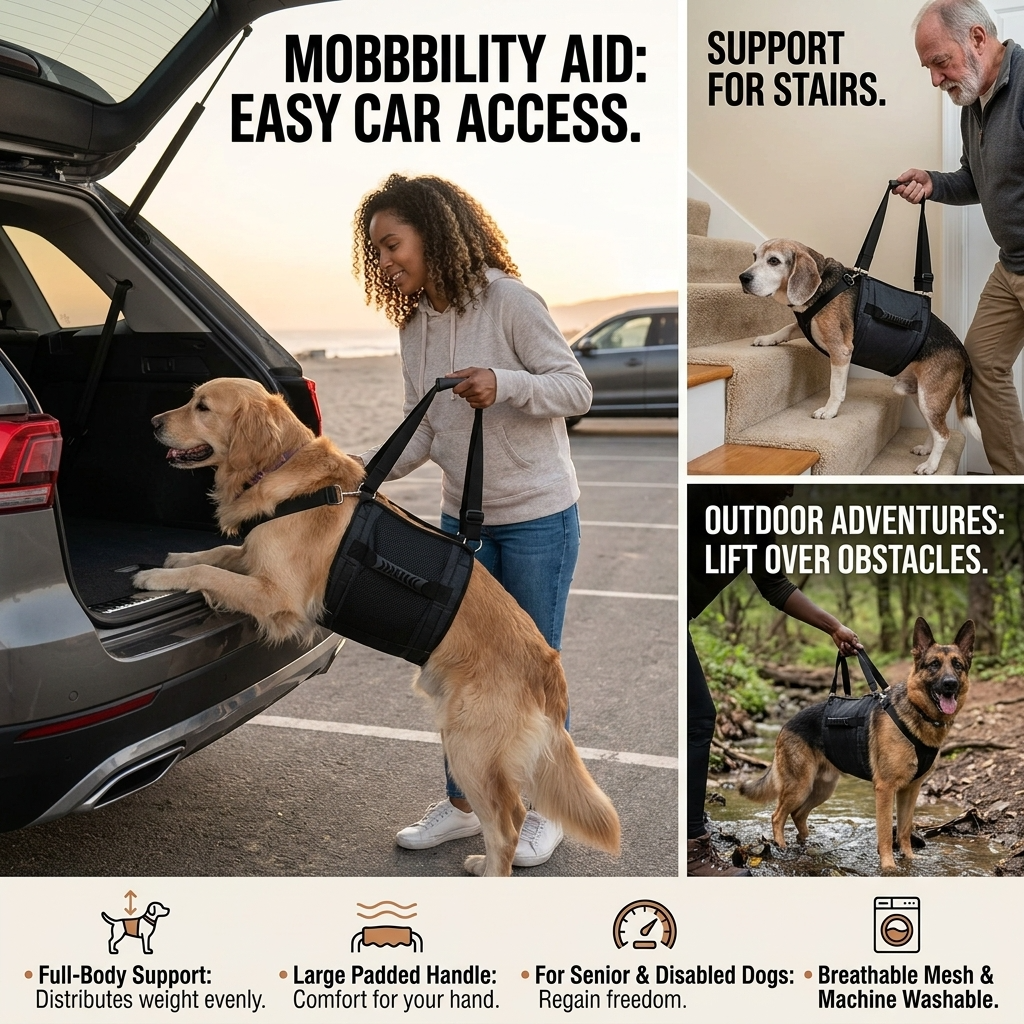 Dog Support Harness with Carry Sling for Injured & Senior Dogs