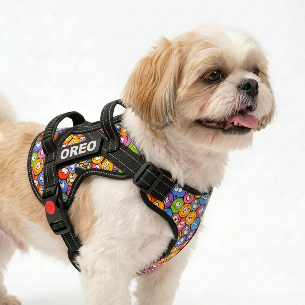 Personalized Supreme Harness - GROOVY EMOJIs