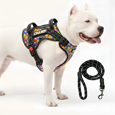 Personalized Supreme Harness - GROOVY EMOJIs
