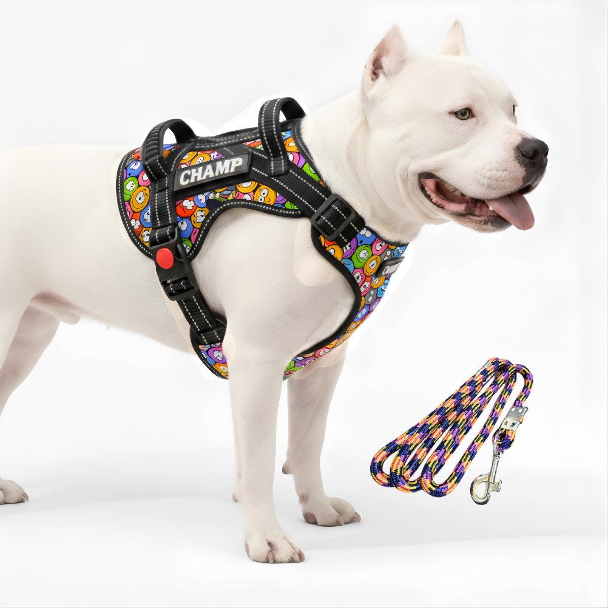 Personalized Supreme Harness - GROOVY EMOJIs