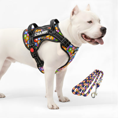 Personalized Supreme Harness - GROOVY EMOJIs