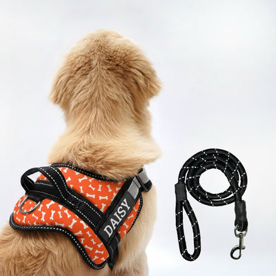 Personalized Dog Harness - TANGERINE