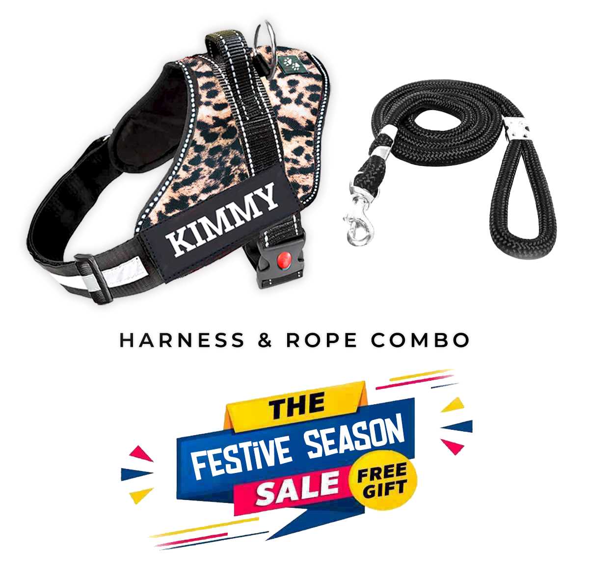 Personalized Dog Harness - WILD LEOPARD