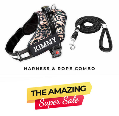 Personalized Dog Harness - WILD LEOPARD