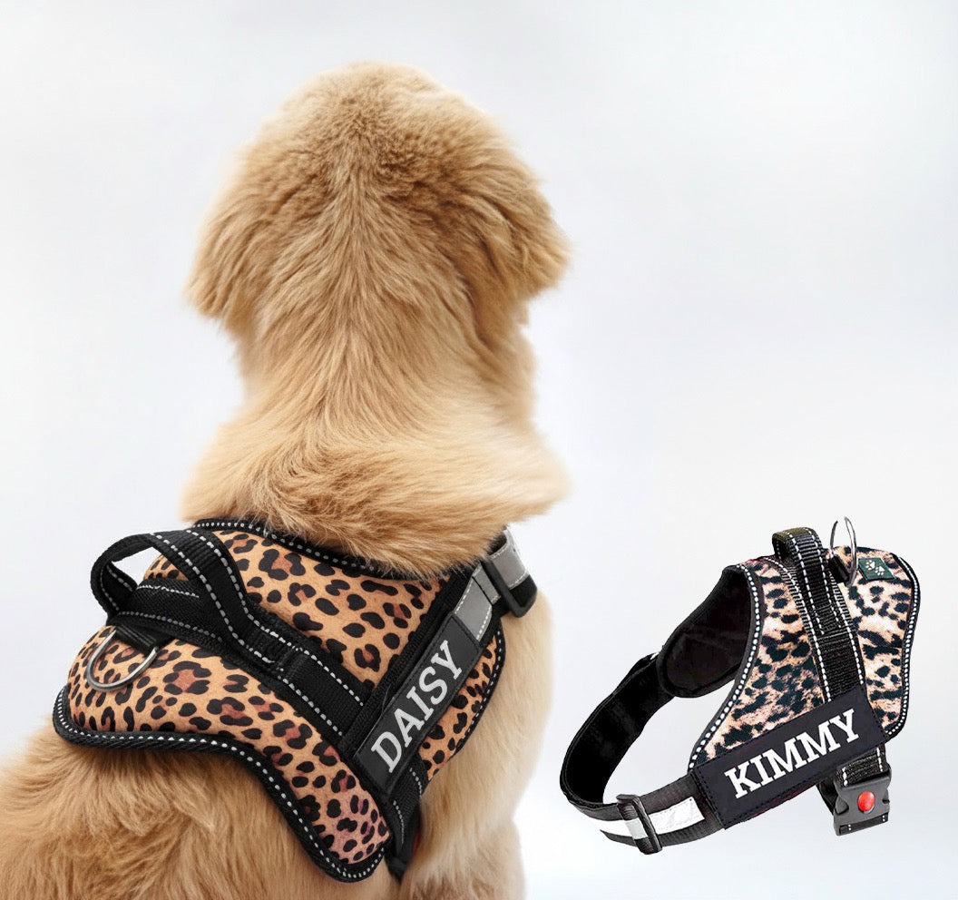 Personalized Dog Harness - WILD LEOPARD
