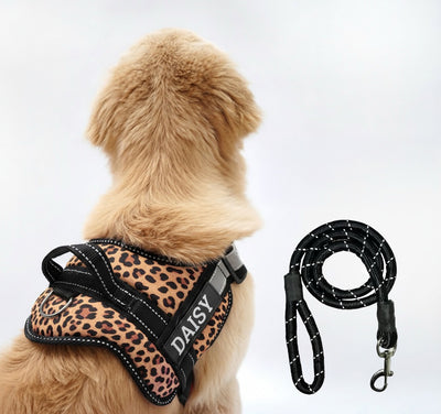 Personalized Dog Harness - WILD LEOPARD