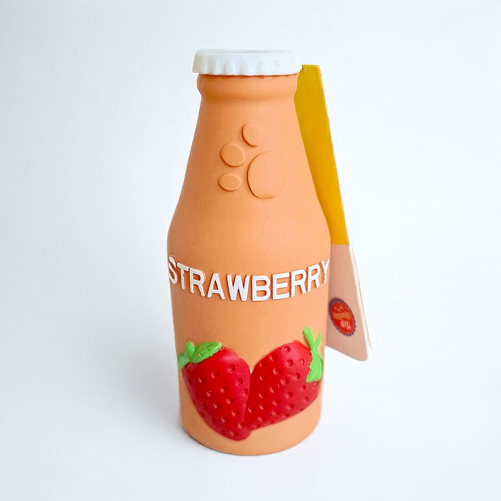 🍓 Strawberry Bottle Squeaky Toy