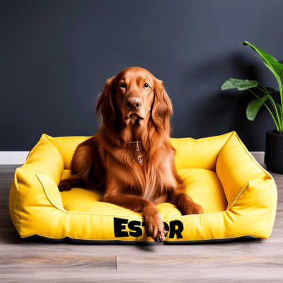 Personalized Comfy Dog Bed - YELLOW