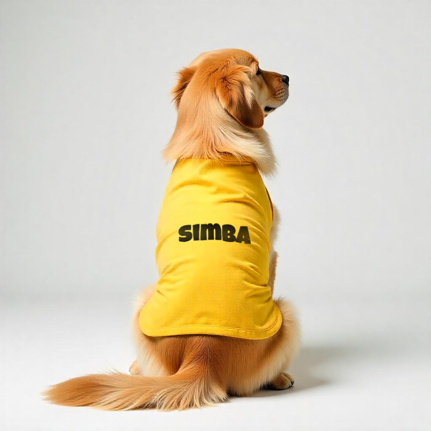 Personalized Pet Vest/Sando/T-Shirt - YELLOW