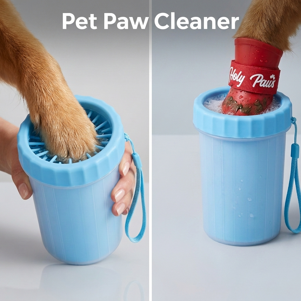 Pet Paw Cleaner/Washer with Silicone Bristles