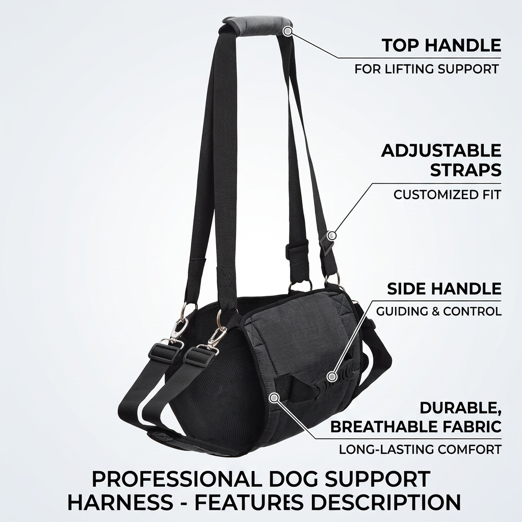 Dog Support Harness with Carry Sling for Injured & Senior Dogs