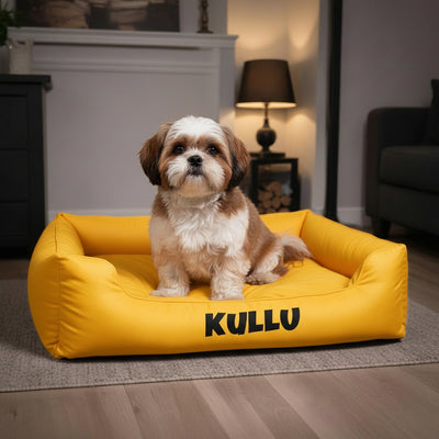 Personalized Comfy Dog Bed - YELLOW