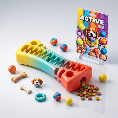 Treat & Fetch Bone Toy (Assorted Color)