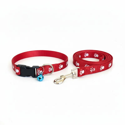 IndiHopShop Puppy Collar & Leash COMBO - 15 MM - RED