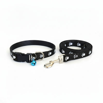 IndiHopShop Puppy Collar & Leash COMBO - 15 MM - BLACK
