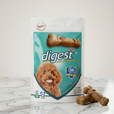 Gnawlers Dog Digest More, Premium Dental Dog Treats
