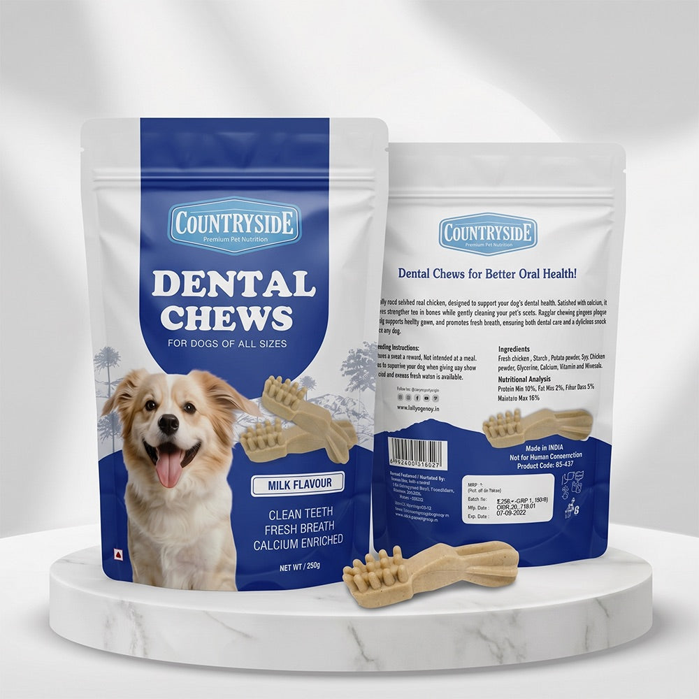 Country Side Milk Dental Chews – Fresh Breath & Strong Teeth Treats