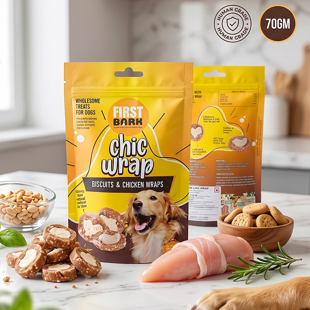 First Bark Chic Wrap — Biscuits & Chicken Wraps Dog Treat