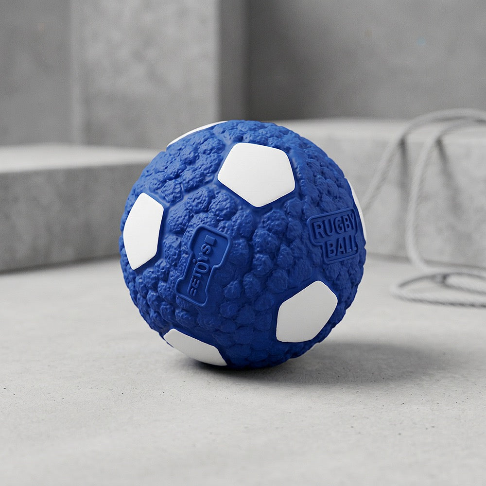 ⚽ Rubber Squeaky Football Dog Toy