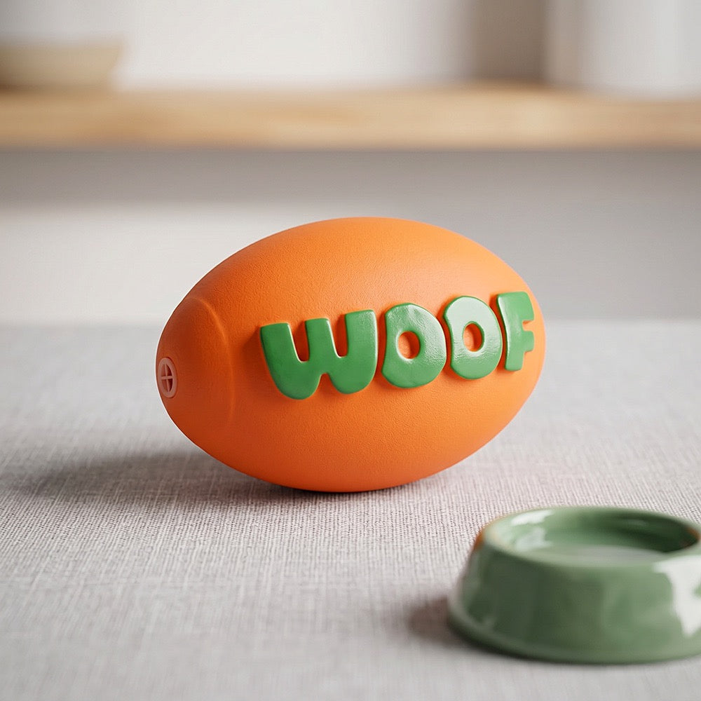 WOOF Rugby Squeaky Dog Toy
