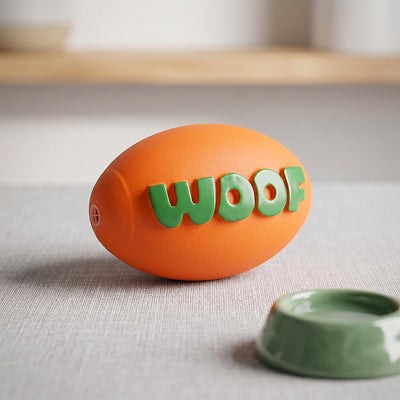 WOOF Rugby Squeaky Dog Toy
