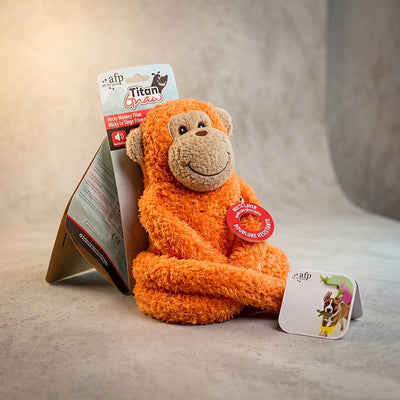Mickey Monkey Squeaky Plush Dog Toy