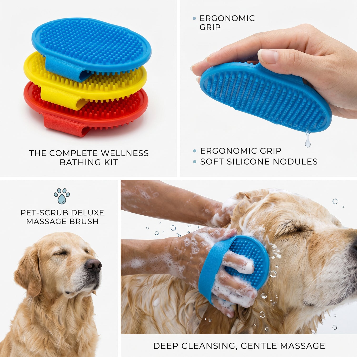 Bathing and Grooming Hand Brush