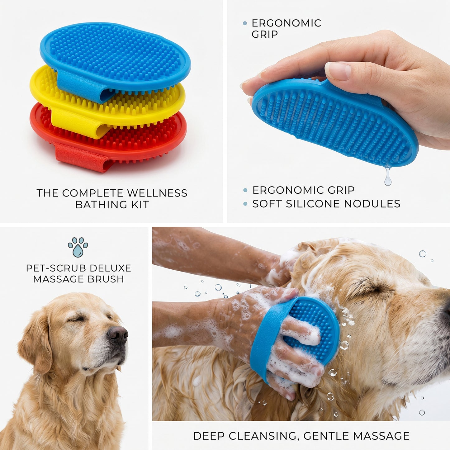 Bathing and Grooming Hand Brush