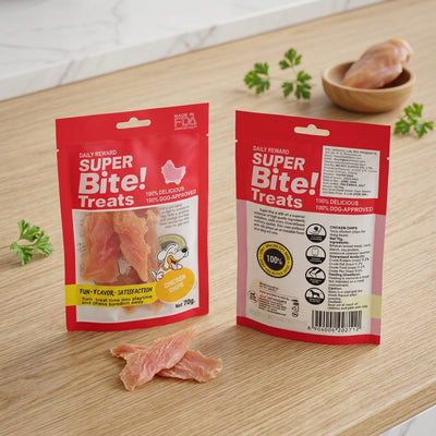 Super Bite Chicken Chips Dog Treat - 70 gms