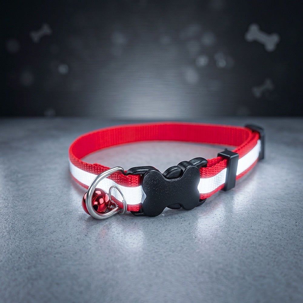 RED Reflective Puppy Collar – 15mm