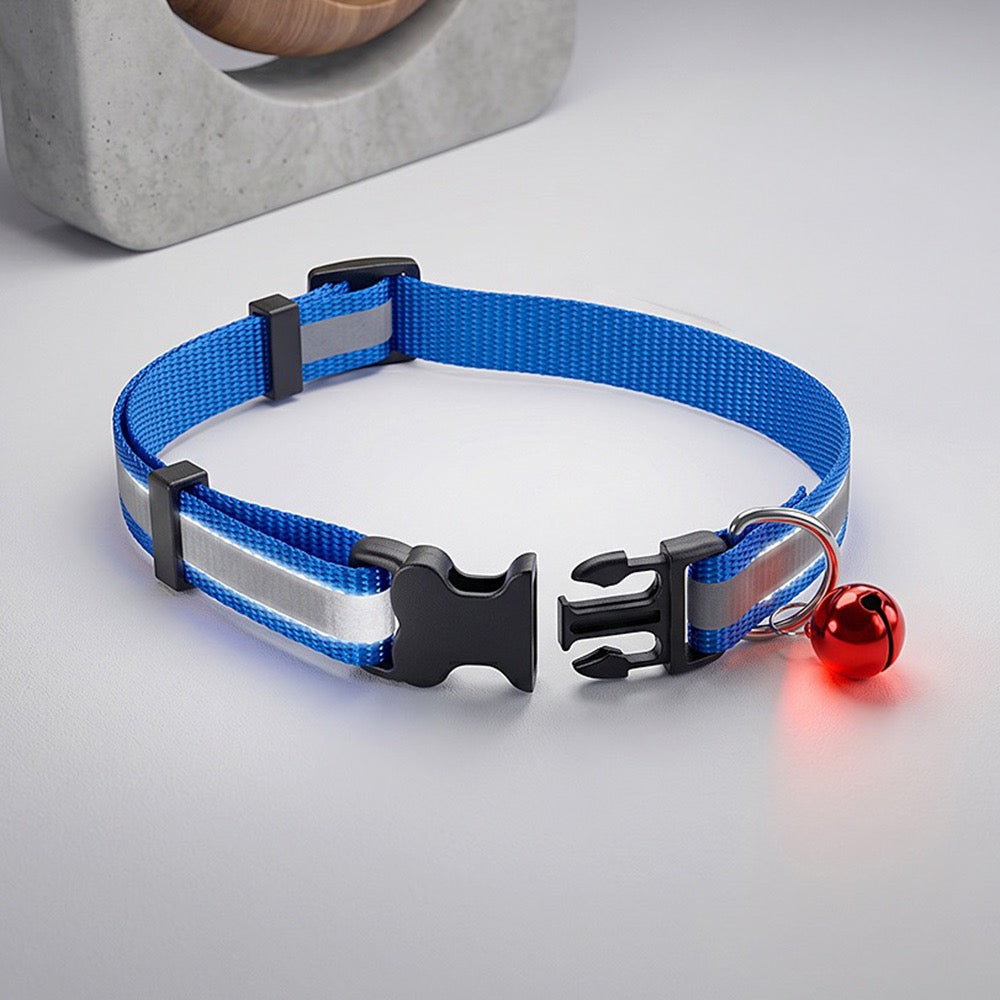 BLUE Reflective Puppy Collar – 15mm