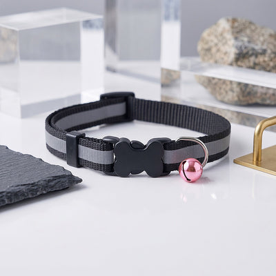 BLACK Reflective Puppy Collar – 15mm