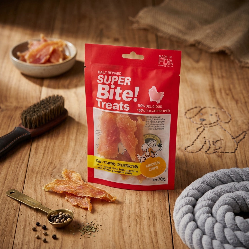 Super Bite Chicken Chips Dog Treat - 70 gms