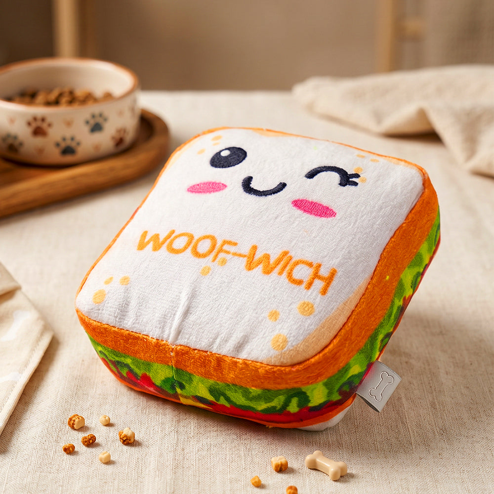 Sandwich Plush Toy for Dogs and Cats