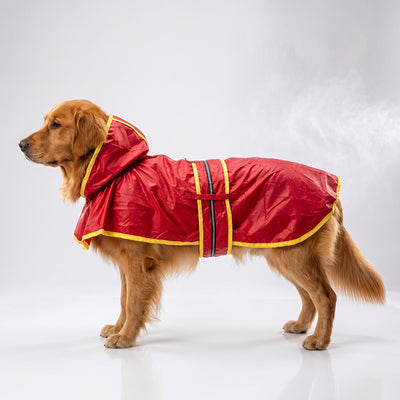 Pet Raincoat Jacket - Red/Yellow